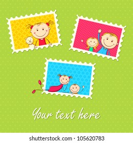 Illustration Of Kids In Different Photo Frame