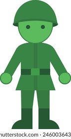 illustration kid's Green Army Men toy