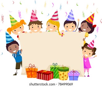 19,705 Cartoon kids holding banner Images, Stock Photos & Vectors ...