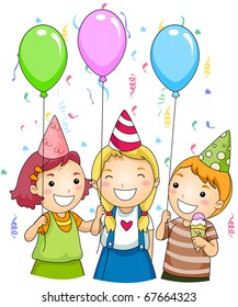 Children Party Clipart Images Stock Photos Vectors Shutterstock