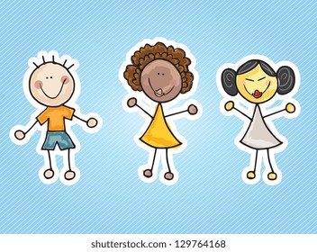 Illustration Kids Icons Kids Groups Vector Stock Vector (Royalty Free ...