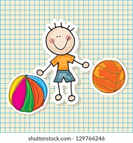 Illustration of kids icons, kids groups, vector illustration