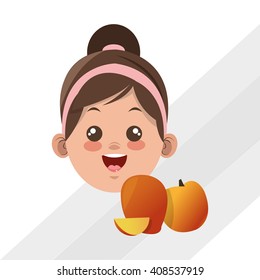 Illustration of kids menu, vector design, food and nutrition related