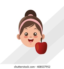 Illustration of kids menu, vector design, food and nutrition related
