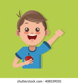 Illustration of kids menu, vector design, food and nutrition related