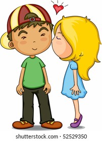 Illustration of a kids on a white background