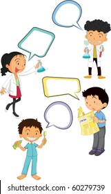 illustration of a kids on a white background