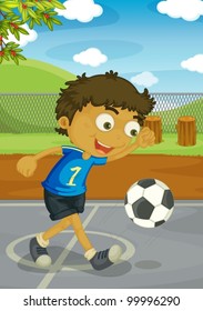 Illustration of kids in the park