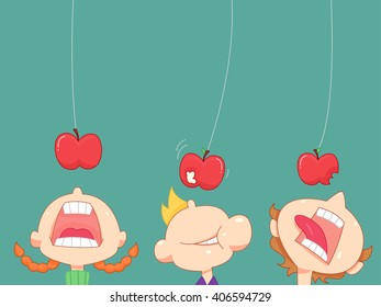 47 Cartoon Apple Bobbing Images, Stock Photos & Vectors | Shutterstock