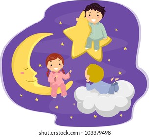 Illustration of Kids in the Sky