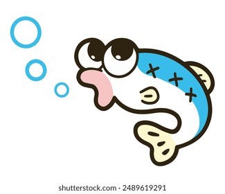 Illustration of a killifish. Vector illustration on white background.