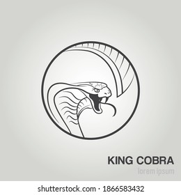 illustration of a king cobra