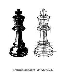 Illustration of a king from game of chess
