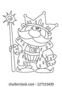 illustration of a king outlined