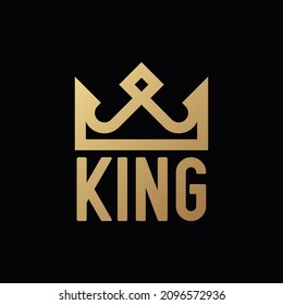 Illustration King Word Sign Vector Logo Stock Vector (Royalty Free ...