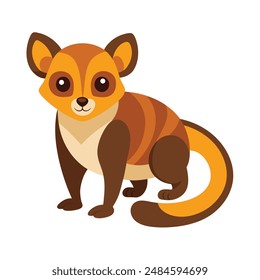 Illustration of Kinkajou animal on white