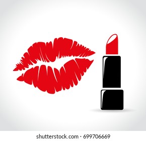 Illustration Kiss Lipstick Icons Stock Vector (royalty Free) 699706669 