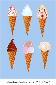 illustration kit ice cream on contrasting background