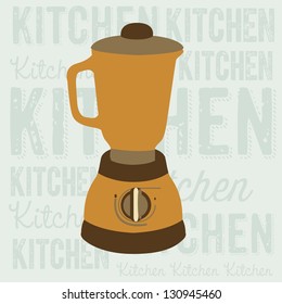 Illustration of kitchen appliances. illustration of a blender. vector illustration