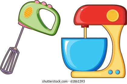 illustration of kitchen appliances on a white background