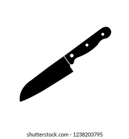 illustration of a kitchen black knife vector icon