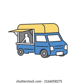 Illustration of a kitchen car