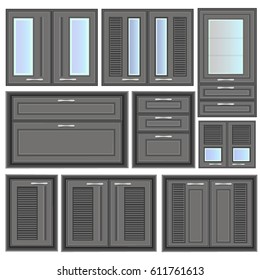illustration of kitchen flat design