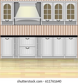 illustration of kitchen flat design