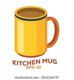 Illustration of Kitchen mug Isolated on white