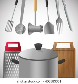 Illustration of kitchen tools, editable vector