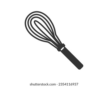 Illustration of kitchen utensil whipper silhouette.