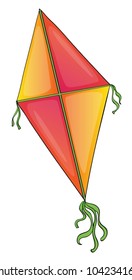 Illustration of a kite on white