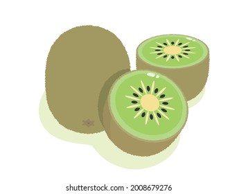 Es una ilustración de kiwi.