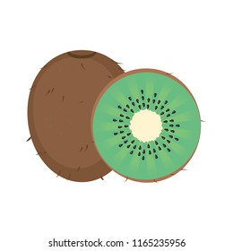 Illustration of a kiwi fruit