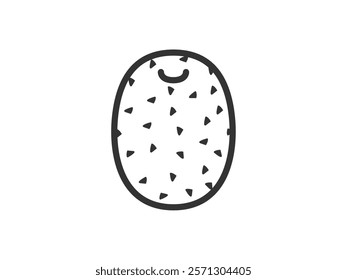 Illustration of kiwi fruit icon (line drawing).