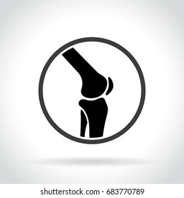 Illustration Of Knee Joint Icon On White Background