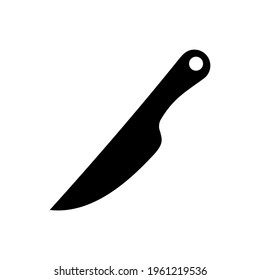 illustration of knife icon in solid black styl