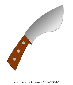 Illustration of A Knife on white background