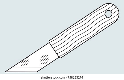 Illustration of the knife tool icon