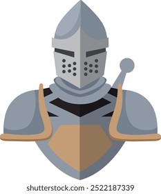 Illustration of a knight in full armor