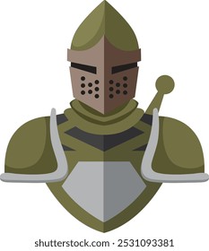 Illustration of a knight in full armor