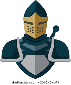 Illustration of a knight in full armor