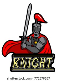 Illustration of a knight logo