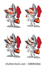 illustration of a knight smile set/knight smile set