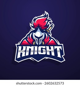 Illustration of knight vector graphic, perfect for sports team logo, esport logo, etc.