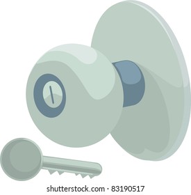illustration knob and key