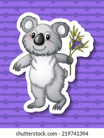 Ilustración de una koala con antecedentes