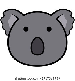 Illustration der Koala-Kopfgrafik