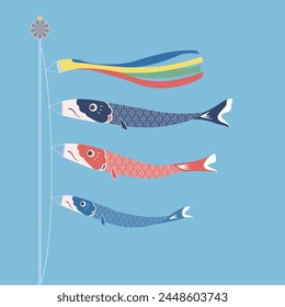 Illustration of Koinobori, Vector illustration
