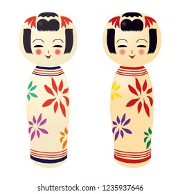 Illustration of the Kokeshi